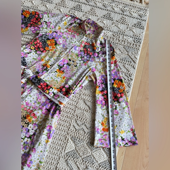 Christian Dior Loungewear Vintage Floral Print Dressing House Coat / Dress Sz M - Picture 10 of 14